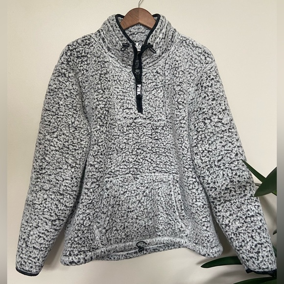 🔸 VS Pink 🔸 oversized sherpa sweater - Picture 2 of 7